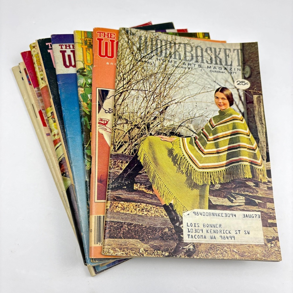 1970s Workbasket Magazine Lot of 5 Vintage‎ Ephemera Crochet Needlework Patterns